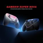 GameSir Super Nova Wireless Gaming Controller for PC/Switch/iOS/Android, Hall Effect Stick & Trigger, Rubberized Grips, RGB Lighting, Swappable ABXY, Detachable Faceplate, 1000mAh with Charging Dock