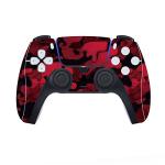 playvital Black Red Camouflage Full Set Skin Decal for ps5 Console Disc Edition, Sticker Vinyl Decal Cover for ps5 Controller & Charging Station & Headset & Media Remote