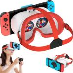 VR Headset for Nintendo Switch 1 & OLED Model, Switch VR Virtual Boy Glasses with Adjustable HD Lenses and Comfortable Head Strap, Labo VR Kit 3D Goggles for Switch Accessories(White&Blue)