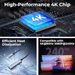 Guermok HDMI Capture Card 4K@60FPS, 1080P@240FPS USB 3.0 HDMI to USB A/C Video Capture Card for Streaming, Works with Pad, Switch 2/1, PS 5/4,Quest 3, Mac OS, Windows, PC, OBS, Camera