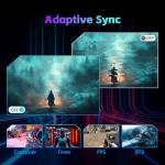 KTC Gaming Monitor, FHD@144Hz 120Hz Monitor with IPS Panel, Hardware Anti-Blue Light, 95% DCI-P3, 99% sRGB, ΔE＜2, 300 cd/㎡, 5ms MPRT, 1500:1, Flicker Free and Adaptive Sync for Working and Gaming