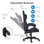 Millhouse Sport Desk Chair, Adjustable Office Gaming Racing Chair with Lumbar and Head Pillow, X3577 - Black-Blk