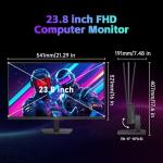 KTC Gaming Monitor, FHD@144Hz 120Hz Monitor with IPS Panel, Hardware Anti-Blue Light, 95% DCI-P3, 99% sRGB, ΔE＜2, 300 cd/㎡, 5ms MPRT, 1500:1, Flicker Free and Adaptive Sync for Working and Gaming