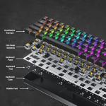 GK61 Mechanical Gaming Keyboard - 62 keys Multi Color RGB Illuminated LED Backlit Wired Programmable for PC/Mac Gamer - ISO UK Layout (Gateron Optical Yellow, Black)