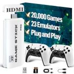 Retro Gaming Console with 23 Emulators, 2026 Game Stick with 20,000+ Classic Titles 4K HDMI Output Retro Game Console Plug and Play with Dual 2.4GHz Controller, 64G