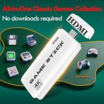 Retro Gaming Console with 23 Emulators, 2026 Game Stick with 20,000+ Classic Titles 4K HDMI Output Retro Game Console Plug and Play with Dual 2.4GHz Controller, 64G