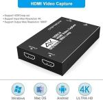 VIXLW Video Capture Card, 4k HDMI to USB 3.0 Video Capture Device, HD 1080p 60FPS Game Capture Card for Streaming/Teaching/Meeting on OBS, Work with PS4/PS5/Xbox/PC/Mac Linux Android Windows 10/11