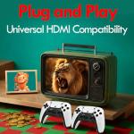 Retro Gaming Console with 23 Emulators, 2026 Game Stick with 20,000+ Classic Titles 4K HDMI Output Retro Game Console Plug and Play with Dual 2.4GHz Controller, 64G