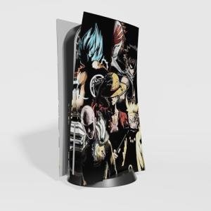 MaD Vision® Extra-Durable Skin Kit for PlayStation 5 (PS5) Disc | Matte Vinyl Decal Set for Console + 2 Controllers - for Anime Design