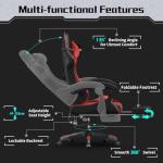 Vfalcon XTREME Gaming Chair – Ergonomic Reclining Chair with Footrest, 360° Swivel, Height Adjustable (Red)