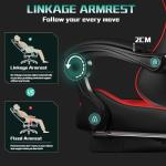 Vfalcon XTREME Gaming Chair – Ergonomic Reclining Chair with Footrest, 360° Swivel, Height Adjustable (Red)