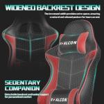 Vfalcon XTREME Gaming Chair – Ergonomic Reclining Chair with Footrest, 360° Swivel, Height Adjustable (Red)