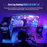 Amzfast 32-inch Curved Gaming Monitor, 2K QHD 180Hz, 2560x1440p Fast VA, 1500R, 1ms MPRT, Adaptive Sync, 3500:1 Contrast, HDR, 120% sRGB, VESA 75x75mm, HDMI 2.0&DP 1.2 - AMZG32C3Q