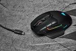 Corsair Dark Core RGB PRO, Wireless/Wired Gaming Mouse (Optical Sensor, Fast Response Time, 8 Programmable Side Buttons, Dynamic Multi-Colour Backlighting) Black, 18,000 DPI