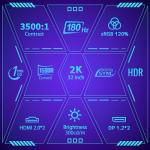 Amzfast 32-inch Curved Gaming Monitor, 2K QHD 180Hz, 2560x1440p Fast VA, 1500R, 1ms MPRT, Adaptive Sync, 3500:1 Contrast, HDR, 120% sRGB, VESA 75x75mm, HDMI 2.0&DP 1.2 - AMZG32C3Q