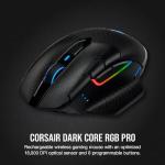 Corsair Dark Core RGB PRO, Wireless/Wired Gaming Mouse (Optical Sensor, Fast Response Time, 8 Programmable Side Buttons, Dynamic Multi-Colour Backlighting) Black, 18,000 DPI