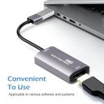 Video Capture Card, HDMI to USB C Audio Capture Card for Streaming Switch Xbox PS5/4 Gaming USB 3.0 HDMI Video Capture Device 4K 1080P 60fps Live Record Grabber Compatible with DSLR Camera Window Mac