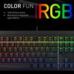 CHERRY MX 2.0S, Mechanical Gaming Keyboard with RGB Lighting, EU Layout (QWERTY), Wired, Designed in Germany, MX BLUE Switches, Black