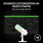 Razer Seiren V3 Chroma - RGB USB Microphone - Supercardioid Condenser Microphone with Tap-to-Mute (Reactive Lighting, Digital Gain Limiter and Integrated Shock Absorber) White