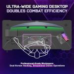 JUMMICO Gaming Desk 80 x 52 cm, Gaming Table Computer Desk Z Shaped PC Gamer Desk for Home Office, Gaming Desk with Headphone Hook, Black