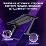 JUMMICO Gaming Desk 80 x 52 cm, Gaming Table Computer Desk Z Shaped PC Gamer Desk for Home Office, Gaming Desk with Headphone Hook, Black