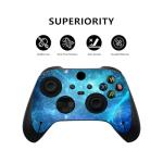 playvital Blue Nebula Custom Vinyl Skins for Xbox Series X, Wrap Decal Cover Stickers for Xbox Series X Console Controller