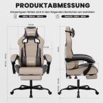 SUKIDA Ergonomic Gaming Chair for Adult, Comfortable Desk Chair with Massage, Comfy Headrest and Lumbar Support Pc Office chairs with Footrest, Height Adjustable Rotating Task Chairs