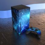 playvital Blue Nebula Custom Vinyl Skins for Xbox Series X, Wrap Decal Cover Stickers for Xbox Series X Console Controller