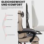 SUKIDA Ergonomic Gaming Chair for Adult, Comfortable Desk Chair with Massage, Comfy Headrest and Lumbar Support Pc Office chairs with Footrest, Height Adjustable Rotating Task Chairs