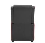 Home Detail Gaming Recliner Gaming Armchair, Gaming Chair with Footrest and Headrest with Reclining Function for Ultimate Gaming Set Up with Chair Side Pockets in (Black with Red Trim)