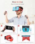 VR Headset for Nintendo Switch 2 (2025), Switch 2 Virtual Reality VR Glasses with Adjustable HD Lenses and Comfortable Head Strap, Virtual Boy 3D Goggle for Switch 2 Accessories, Orange&Blue