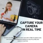 Guermok Video Capture Card, USB3.0 HDMI to USB C Capture Card, 4K Full 1080P60FPS Capture Devices for Gaming Live Streaming Video Recorder, for Windows Mac OS System OBS Zoom PS4/5 Switch Xbox1