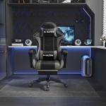 Vfalcon XTREME Gaming Chair – Ergonomic Reclining Chair with Footrest, 360° Swivel, Height Adjustable (Grey)