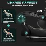 Vfalcon XTREME Gaming Chair – Ergonomic Reclining Chair with Footrest, 360° Swivel, Height Adjustable (Grey)