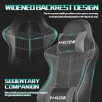 Vfalcon XTREME Gaming Chair – Ergonomic Reclining Chair with Footrest, 360° Swivel, Height Adjustable (Grey)