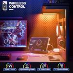 Grandder Gaming Desk 100 x 50 cm with Power Outlet and LED Light, Pc Small Computer Desk with Reversible Shelves and Storage Drawer, Pc Small Table for Home Office Table with Bag, Black