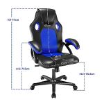 play haha Office Chair,Ergonomic High Back Seat With Breathable Mesh Insert Padded Armrests Durable Base Lumbar Support Faux Leather Surface For Gaming Home Or Office Use Gaming Chair