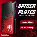 Faceplate for PS5 Slim Side Shell Plates PlayStation 5 Disc Edition Console Replacement Accessory Case Cover Custom Design Anti-Scratch Dust Cover Skin Protector (Spider Slim Disc Edition)