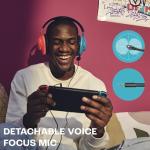 JBL Quantum 100N, Wired Over-Ear Gaming Headset with Detachable Mic, JBL QuantumSOUND Signature and Memory Foam, Compatible with Multiple Platforms and Windows Sonic Spatial Sound, in Blue/Red