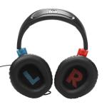 JBL Quantum 100N, Wired Over-Ear Gaming Headset with Detachable Mic, JBL QuantumSOUND Signature and Memory Foam, Compatible with Multiple Platforms and Windows Sonic Spatial Sound, in Blue/Red