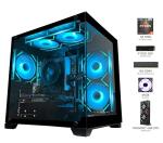VINENIU Gaming PC Desktop Computer, AMD Ryzen 5 5500, RX6500XT 4GB Graphics, 16GB DDR4 RAM, 512GB NVMe SSD, ARGB Fans (MX570)