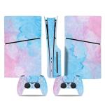 Bubble Free For PS5 Slim Skin Disc Edition & Digital Edition Console And Controller Vinyl Cover Skins Wraps Scratch Resistant, Compatible With For PS5 Slim 33337 Anti Scratch (Size : Disc Version)