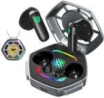 ANCwear Gaming Wireless Earbuds with LED Lights – TWS Bluetooth Headphones for Teens, Customisable Case with Stickers – Touch Control, USB-C Charging, 20H Playtime, for Gamers & Tech Lovers