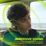 ANCwear Gaming Wireless Earbuds with LED Lights – TWS Bluetooth Headphones for Teens, Customisable Case with Stickers – Touch Control, USB-C Charging, 20H Playtime, for Gamers & Tech Lovers