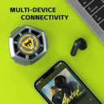 ANCwear Gaming Wireless Earbuds with LED Lights – TWS Bluetooth Headphones for Teens, Customisable Case with Stickers – Touch Control, USB-C Charging, 20H Playtime, for Gamers & Tech Lovers