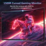 Z-Edge 27 Inch Curved Gaming Monitor 280Hz (DP) 240Hz (HDMI) 1ms MPRT Full HD 1080P 16:9 VA Panel, 350cd/m² Brightness, Ultra-Thin Bezel, FreeSync, HDMI 2.0 & DisplayPort 1.2, Black