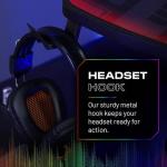 X-Rocker Lumio Compact 110cm x 55cm, RGB LED Gaming Desk - App-Controlled Lights, Space-Saving Design, Headphone Hook, Cup Holder, Sturdy Metal Frame for Adults & Kids - Black - Mouse Mat Included