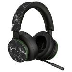 playvital Black White Marble Effect Custom Vinyl Skins for Xbox Series X, Wrap Decal Cover Stickers for Xbox Series X Console Controller