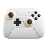 8Bitdo Ultimate 2 Wireless Controller for Windows & Android, Gaming Controller with TMR Joysticks, Switchable Hall Effect/Tactile Triggers, Motion Control, RGB Fire Ring, 8Speed Wireless Tech, White