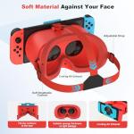 VR Headset for Nintendo Switch & OLED Model Upgrade, 3D Googles for Nintendo Switch OLED VR Games, Virtual Reality Glasses with Adjustale HD Lenses and Comfortable Head Strap